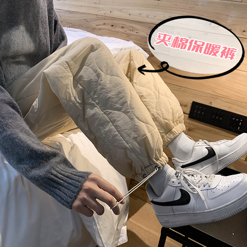 秋冬潮流夹棉中性百搭保暖休闲裤宽松1003K333P65，男装休闲裤，星座1003
