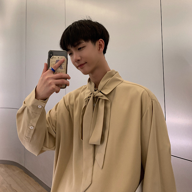 春装港风文艺范个性领带可拆卸雪纺宽松长袖衬衫1003C1821P58，商品下架区商品下架区，星座1003