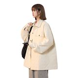 秋冬潮流个性翻领格纹绗棉夹克外套1003W209P78，男装夹克，星座1003