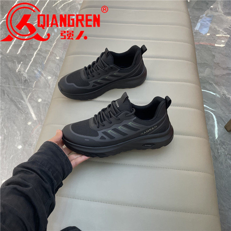 3515强人男鞋运动休闲鞋男百搭透气飞织布鞋2024秋季新款男单鞋