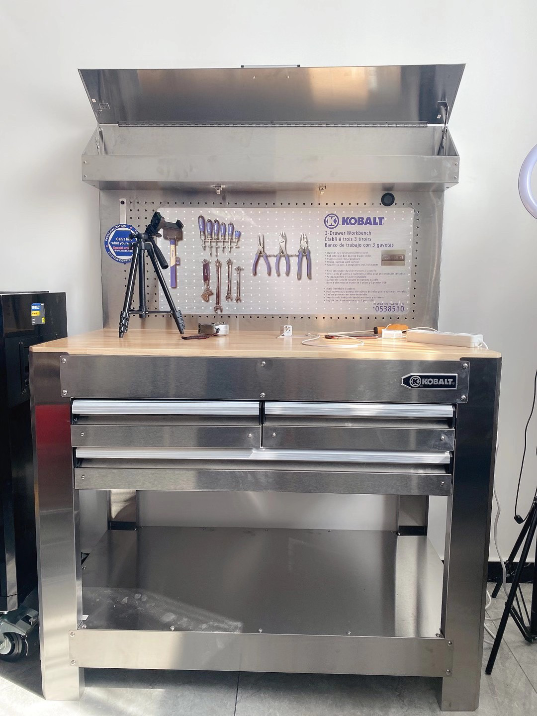美国KOBALT考博特不锈钢工作台维修桌工具收纳桌家用珠宝手机维修