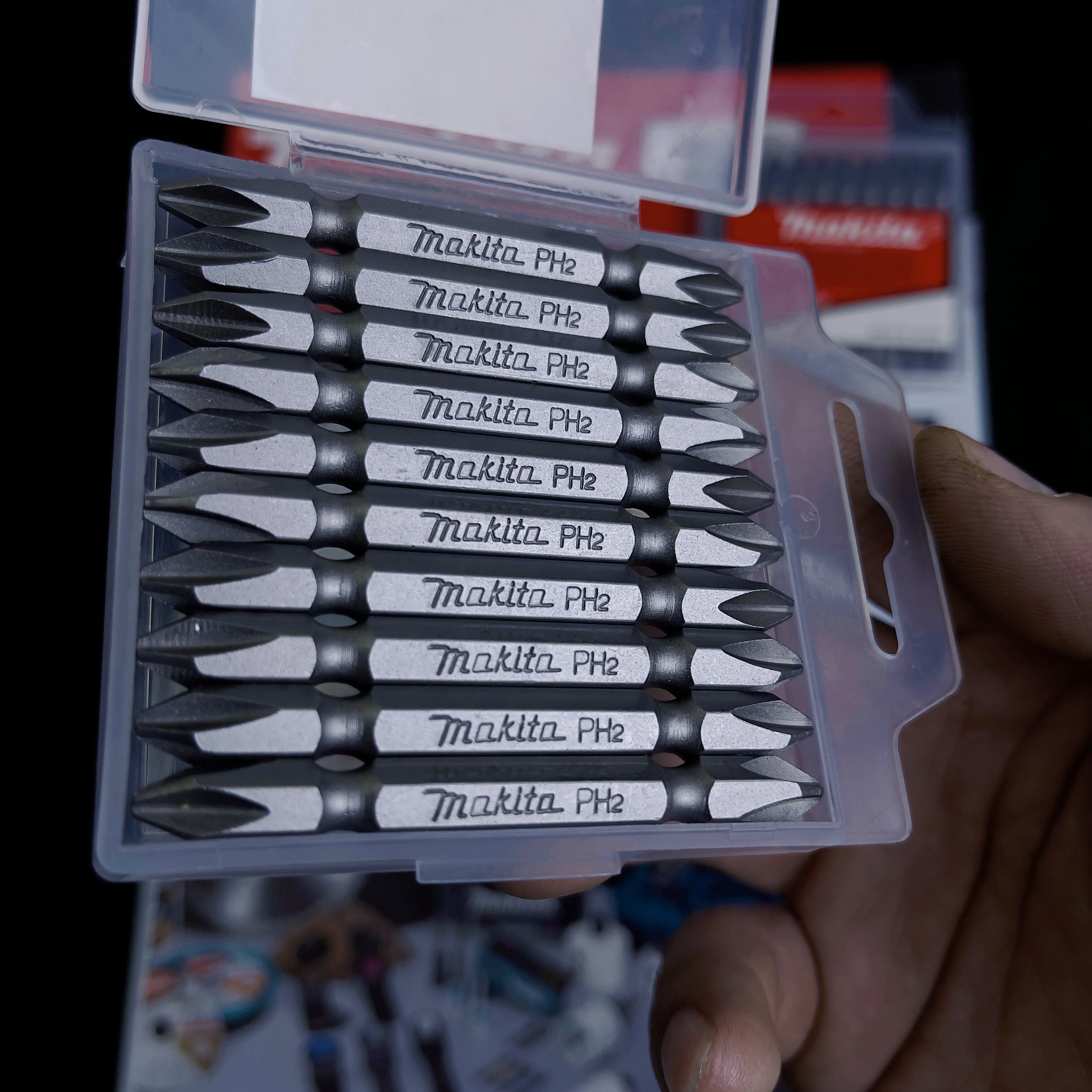 牧田双头十字批头S2钢材锻造十字批头PH2,整体长度6.5cm,有磁性