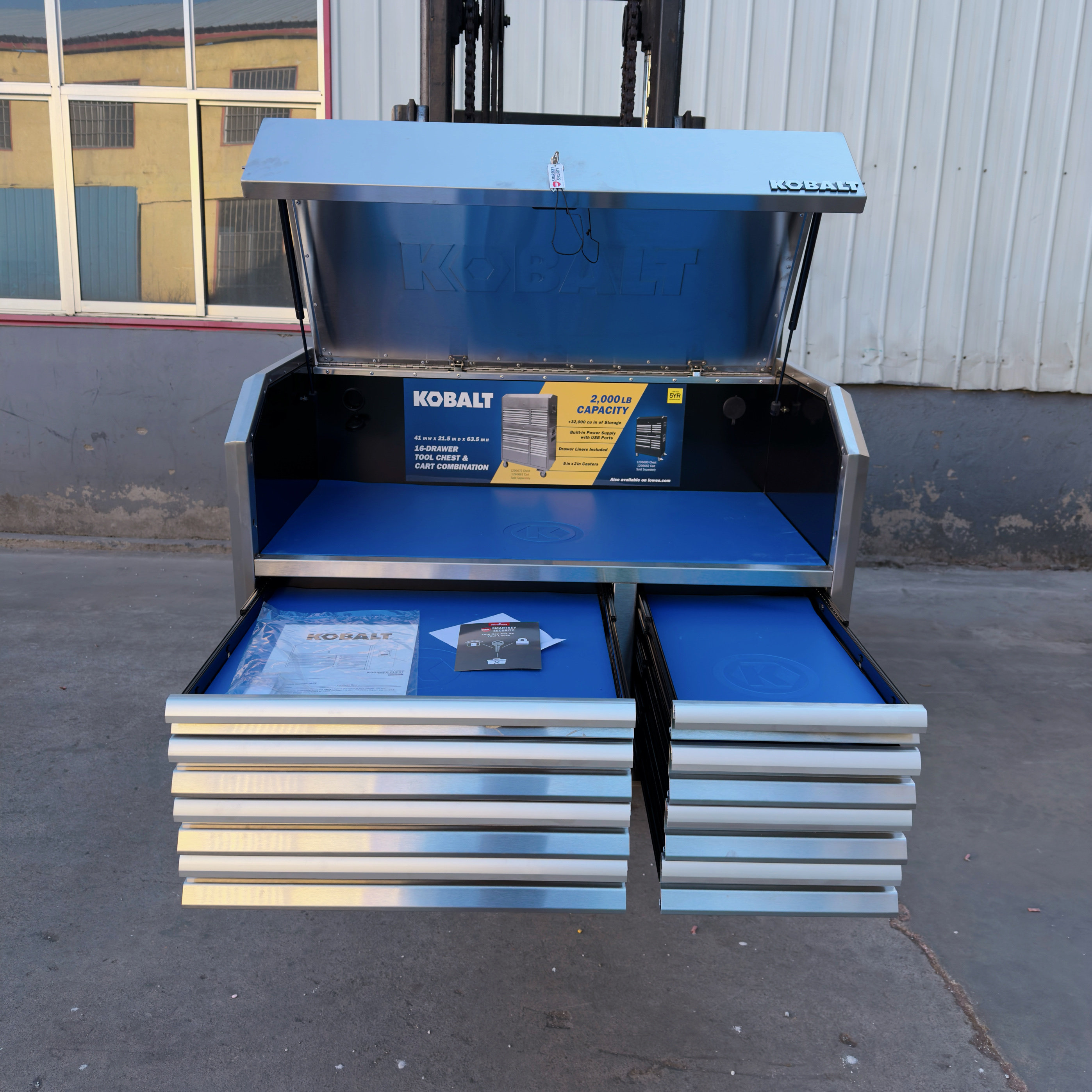 美国考博特不锈钢工具箱工具柜8层抽屉式美发家用汽修五金收纳箱