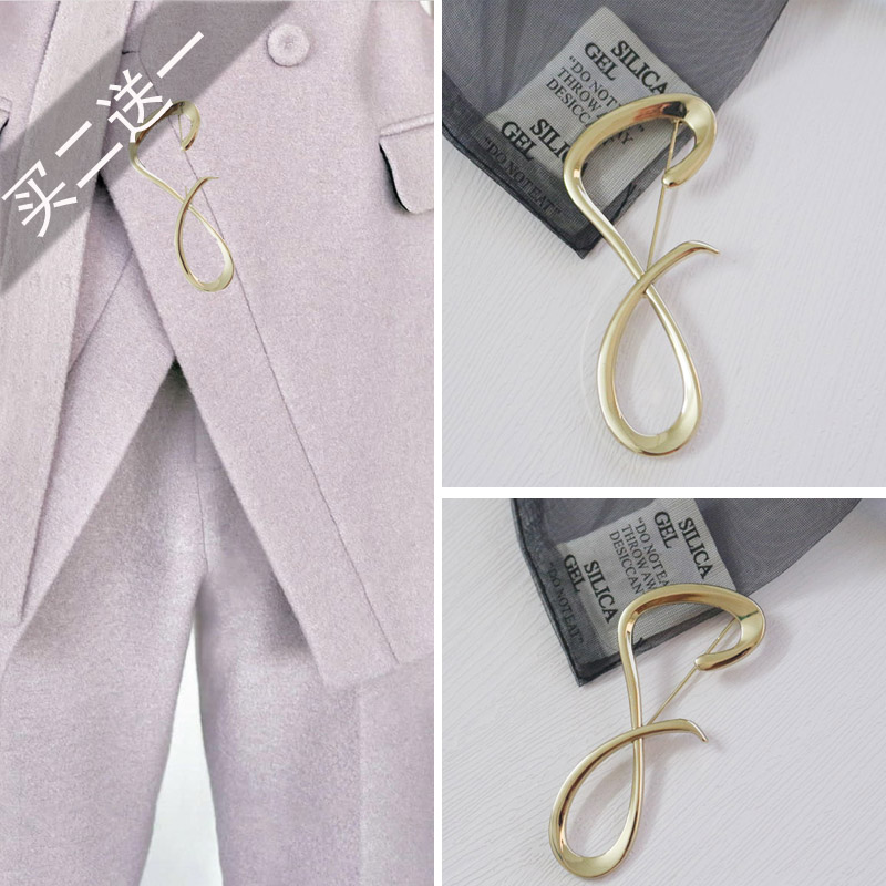 麦秸1949简约合金女百搭胸针