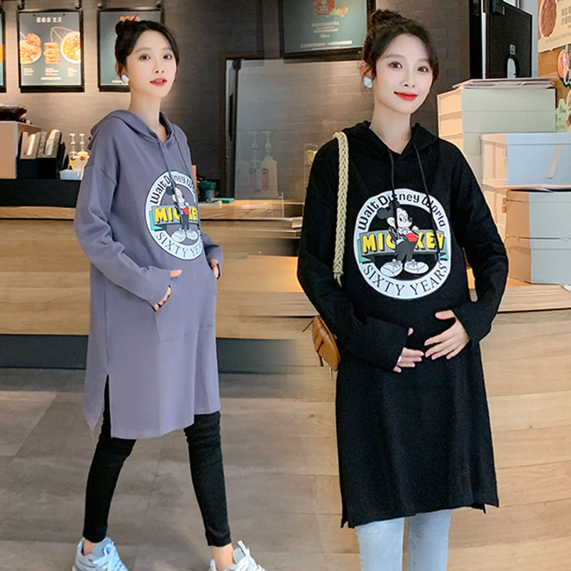 임부복 가을옷 인터넷 연예인 양복 2022 새로운 패션 스타일 원피스 서양식 맨투맨 중간기장 가을 겨울 트렌드 엄마