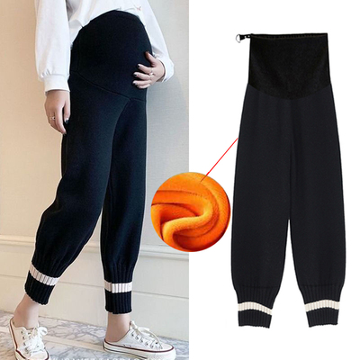 孕妇裤子春秋款外穿长裤秋季冬季运动裤女秋冬装加绒孕妇装哈伦裤