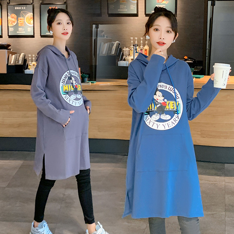 임부복 가을옷 인터넷 연예인 양복 2022 새로운 패션 스타일 원피스 서양식 맨투맨 중간기장 가을 겨울 트렌드 엄마