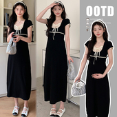 短袖 连衣裙时尚 夏季 孕妇装 裙子修身 2024新款 大码 长裙夏天衣服 夏款