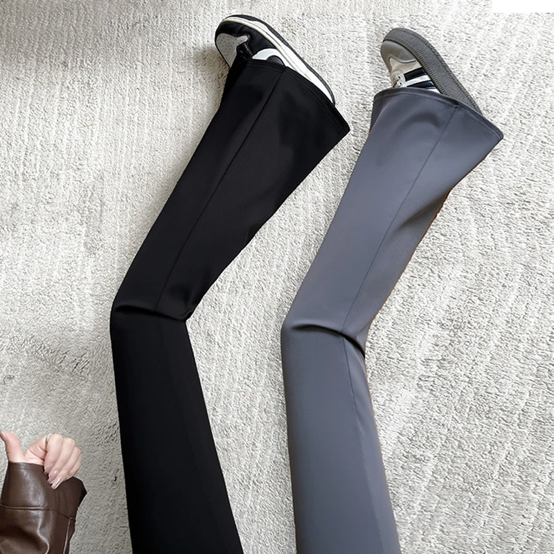 冰丝黑色喇叭沙鲨鱼裤女外穿夏季高腰弹力运动瑜伽喇叭裤九分打底,女装/女士精品,打底裤,淘宝优惠券,粉丝福利购,淘宝优惠卷