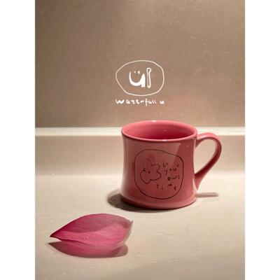 「your own time」原创waterfall u情侣收腰陶瓷马克杯质感礼物