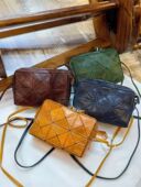 三宅几何菱格包包单肩斜挎包相机包迷你女包小方盒