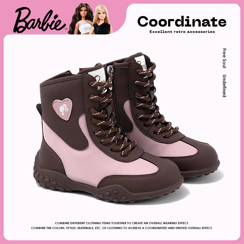 芭比童鞋女童拳击靴子儿童运动鞋