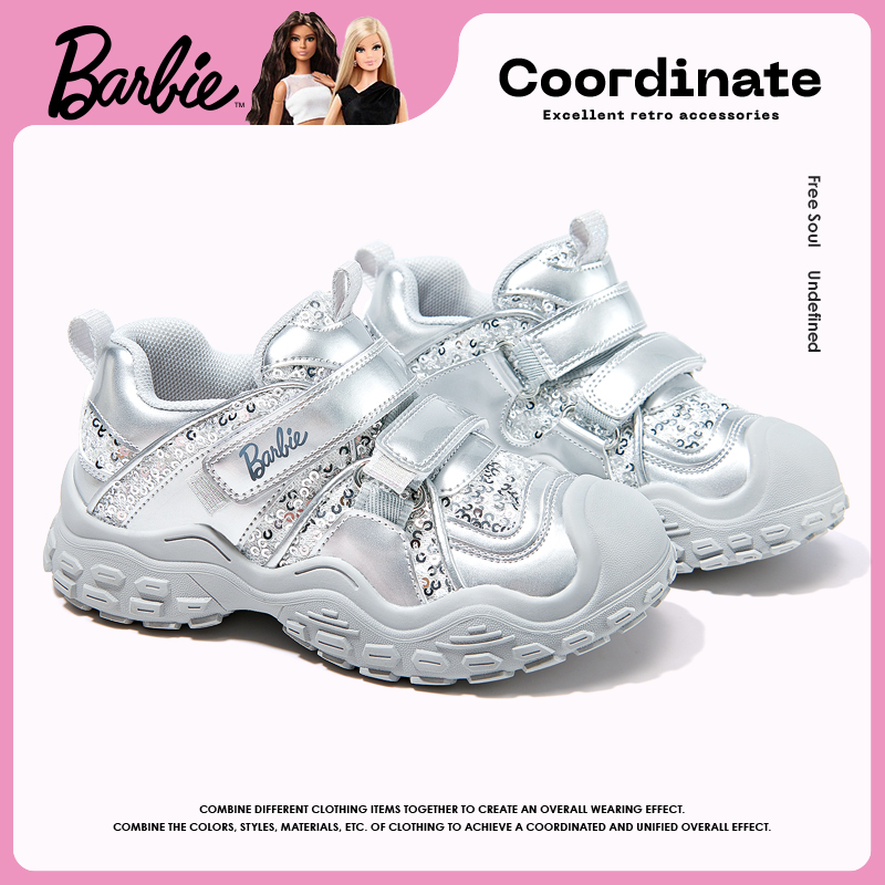 芭比童鞋女童运动鞋2025新款秋季