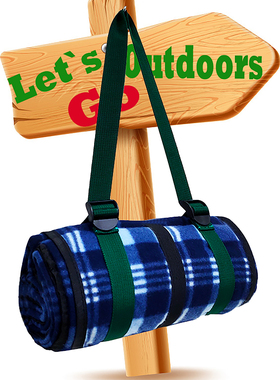 野餐垫单面绒仿羊毛防水防潮层沙滩垫野营垫柔软婴儿垫蓝白格加厚