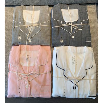 出口品质100双层棉纱情侣家居服