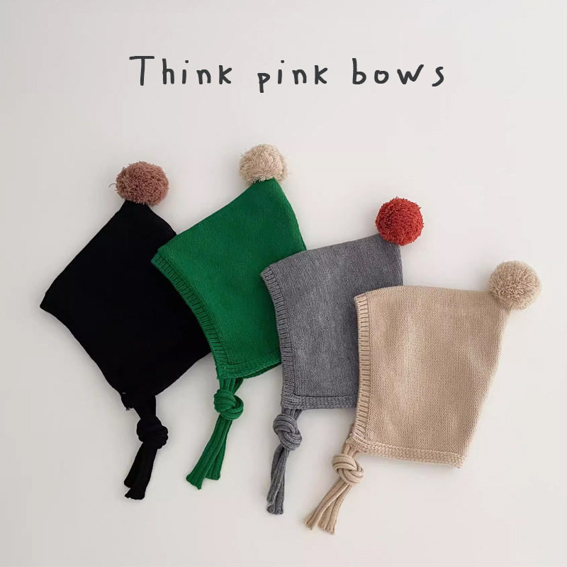 婴儿帽子秋冬款加厚毛球毛线帽防寒保暖护耳帽宝宝秋冬外出套头帽,服饰配件/皮带/帽子/围巾,帽子,淘宝优惠券,粉丝福利购,淘宝优惠卷