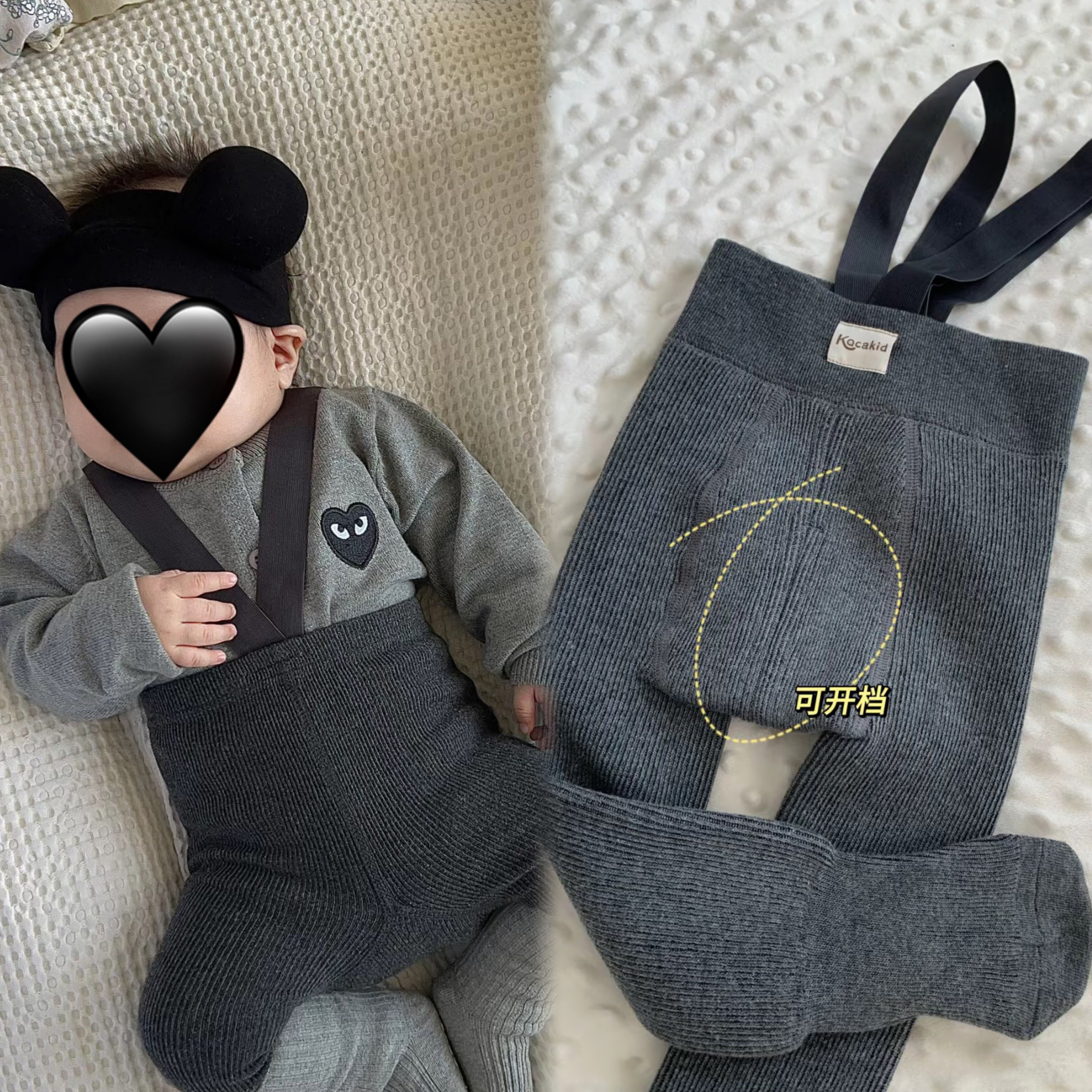 网红款婴儿举重背带裤