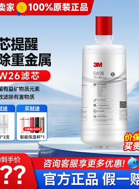3M净水器过滤芯SW26  SW29适用后置主滤芯 SW20 SW26通用替换滤芯