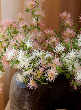仿真花小芒花葱球蒲公英花束客厅摆设装饰田园插花花艺塑料花拍摄