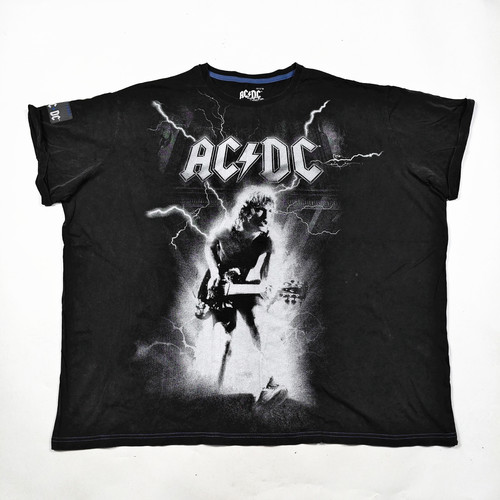 超大码全棉水洗复古摇滚T恤