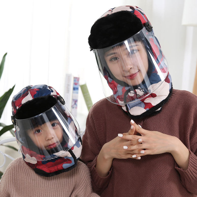 冬季亲子挡风面罩雷锋帽女士电动车防寒东北骑车帽儿童户外保暖帽|ruв категории Аксессуары, шляпа - от Buy2taobao.com для оказания профессиональной услуги покупки агента Taobao