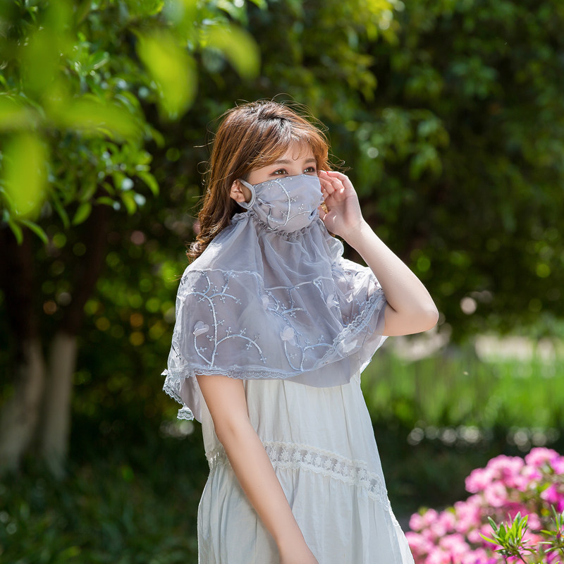 防晒口罩韩国女士夏季天护颈防紫外线UV薄透气超大遮脸面纱包邮|ruв категории начало ежедневно, защитное оборудование, маска - от Buy2taobao.com для оказания профессиональной услуги покупки агента Taobao