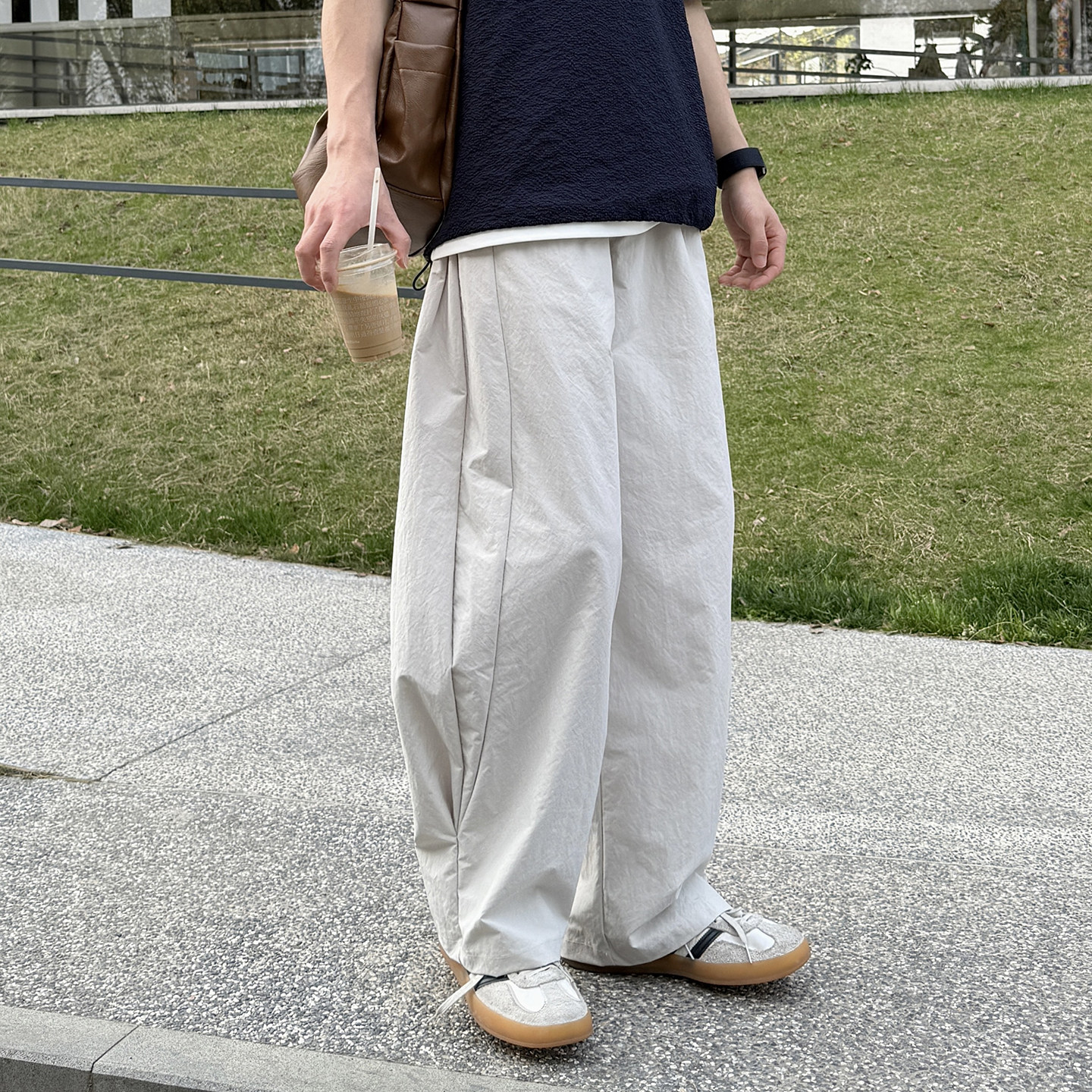 机能防水弯刀伞兵裤户外运动男夏季新款宽松薄款速干工装休闲长裤