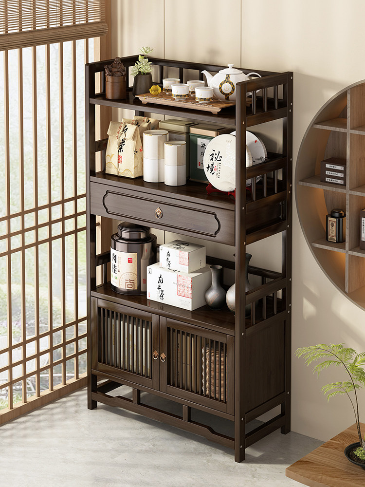 茶水柜家用茶柜置物架茶叶柜茶台桌边柜办公室茶叶茶具收纳储物柜