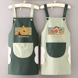 时尚 logo印字餐饮专用工作服家用厨房做饭围腰 简约防水围裙可定