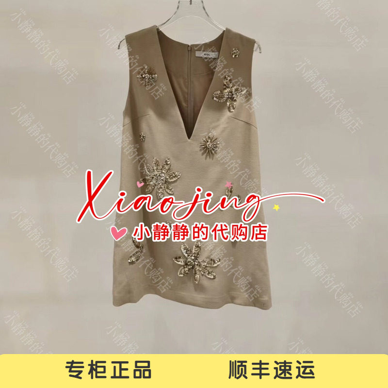 ICE 专柜正品2026夏款重工纯手工钉珠连衣裙26SSDR31-2880