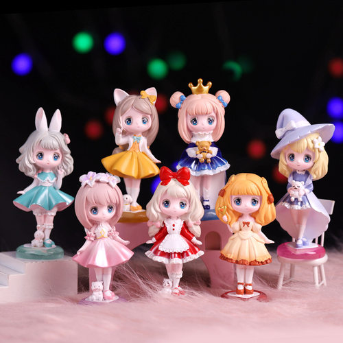 盛装派对盲盒公仔可爱女孩手办