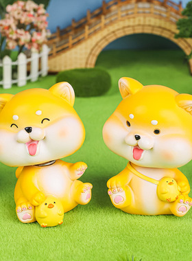 柴柴生威可爱柴犬树脂摆件卡通