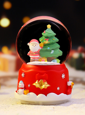 圣诞老人水晶球麋鹿圣诞树