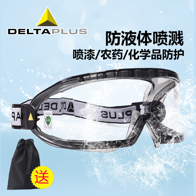 代尔塔护目镜101129防飞溅眼罩骑行防雾防风沙灰尘飞沫透明眼镜