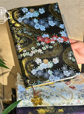 真我 樱缕金缕 和风手工布书衣日式手帐本A5A6手账封套 余白定制