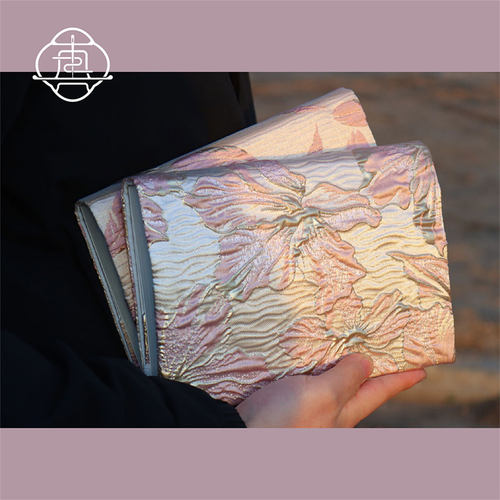 真我百合金羽布手帐本套织金A56