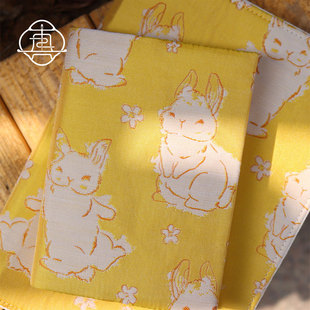 真我 可爱手工布书衣A5A6手帐本手账记事本封套文创礼物 奶黄兔兔