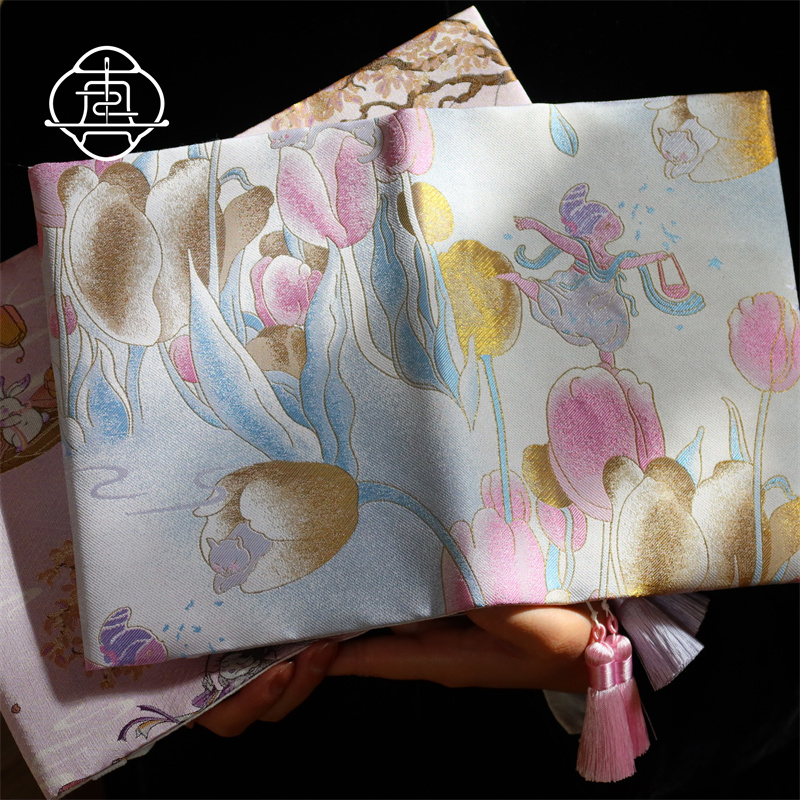 真我花仙非遗宋锦桑蚕丝手帐书衣