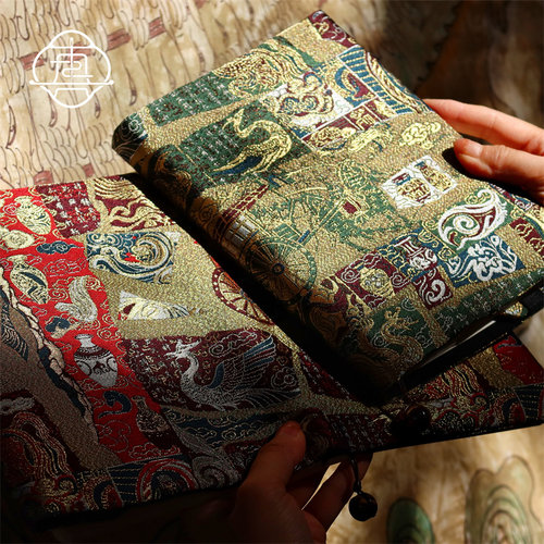 真我周游列国非遗唐锦桑蚕丝书衣