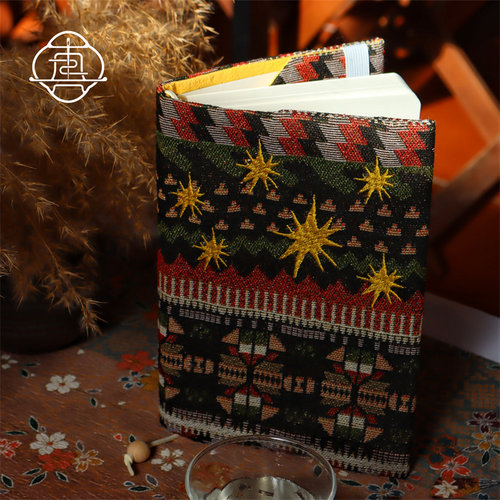 真我圣诞星芒原创刺绣A5A6手账本