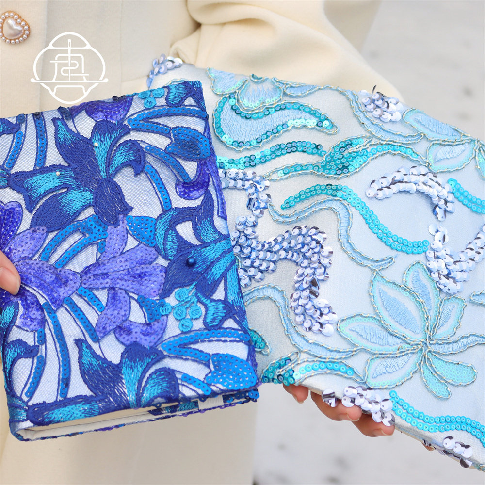 真我 银雪采蓝 重工刺绣手工布书衣A5A6手帐本手账记事本封套文创,文具电教/文化用品/商务用品,笔记本/记事本,淘宝优惠券,粉丝福利购,淘宝优惠卷