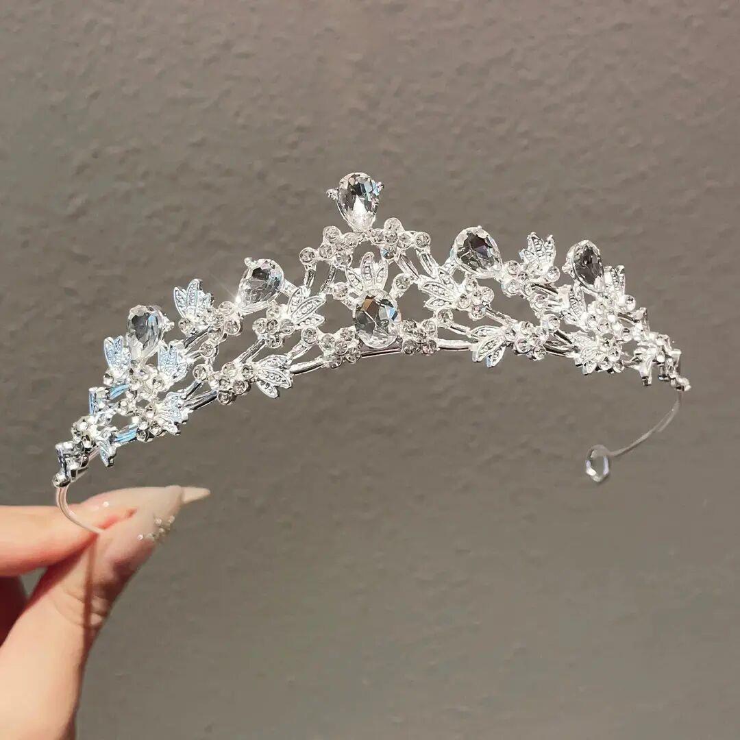 刘亦菲同款公主风水晶皇冠发箍轻奢精致高级感生日派对拍照头饰女