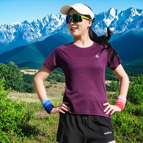 STAW世拓棉感吸湿速干T恤女款夏季户外登山跑步运动圆领短袖上衣