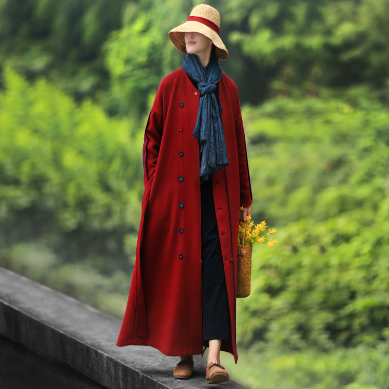 5折捡漏】高档秋冬新款羊毛呢子大衣民族风女装高档气质外套长外,女装/女士精品,毛呢外套,淘宝优惠券,粉丝福利购,淘宝优惠卷