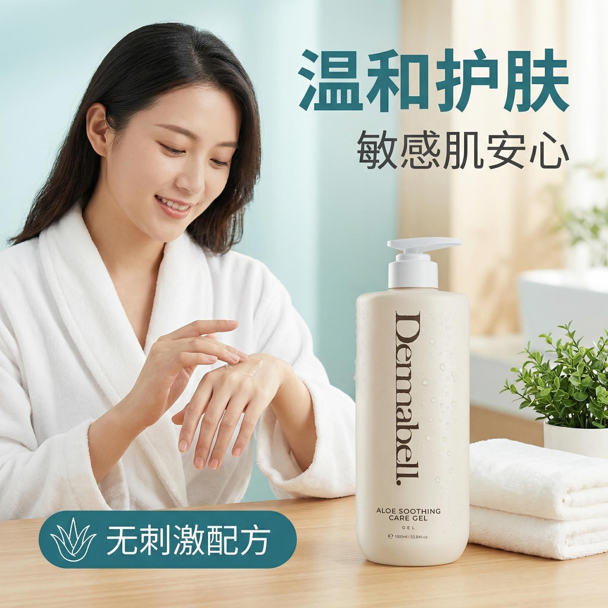 德玛贝尔芦荟啫喱 韩国进口 泛醇 B5 保湿 敏感肌可用 1000ml