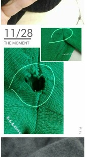 羊毛羊绒针织衫补洞神器抽丝修复虫蛀漏针烟烫精工无痕衣服改长短