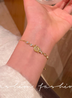 学生时尚设计感星球环绕手链女孩子精致轻奢百搭超闪手环独特手饰