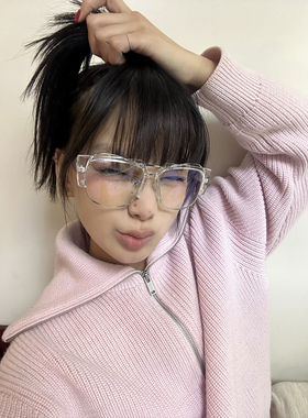 sunsway欧美新款复古多边形透明墨镜太阳镜男女方脸护目太阳眼镜