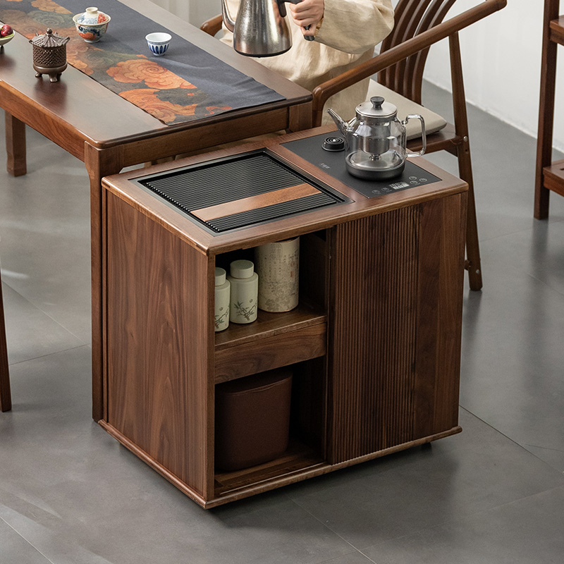 北美黑胡桃木嵌入式茶桌