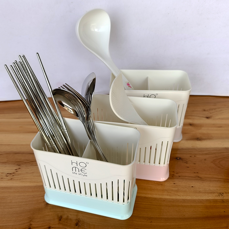 6个1个收纳笼筷勺置物架餐具收纳筒插筒沥水架分格台式收纳盒厨房